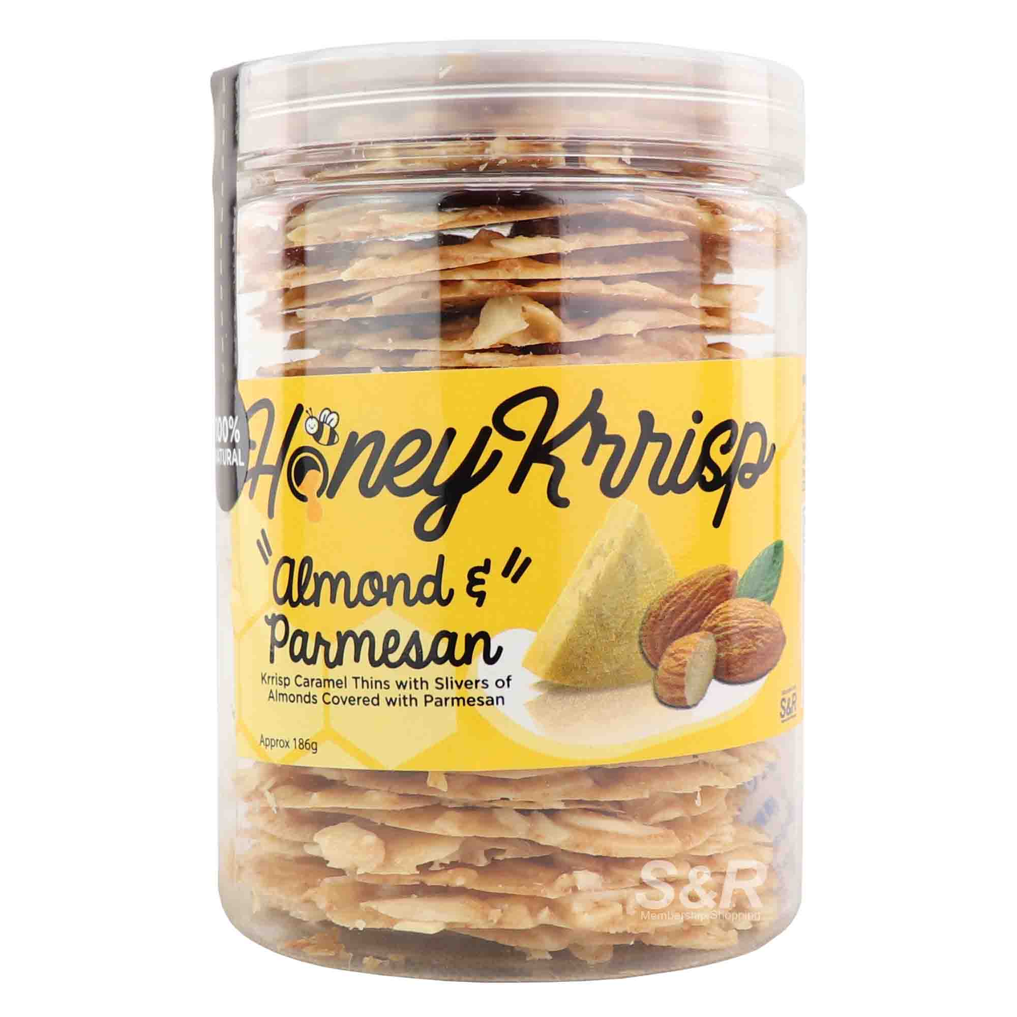 Honey Krrisp Almond And Parmesan Caramel Thins 186g